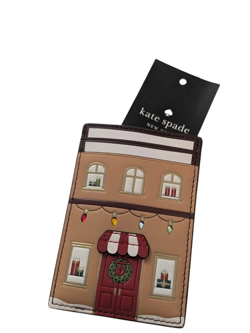 Kate Spade Oh What Fun Gingerbread House 3D Slim Cardholder